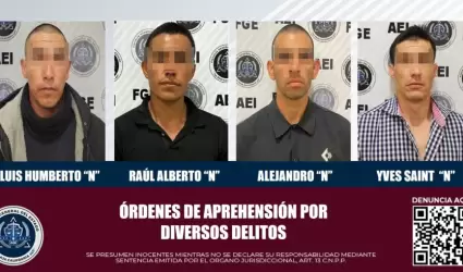 4 aprehensiones a imputados por diversos delitos
