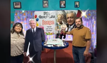 Cumpleaos con temtica de Lpez Obrador