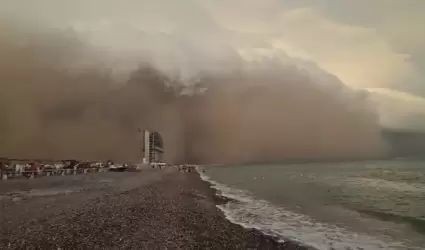 Tormenta en San Carlos, Nuevo Guaymas