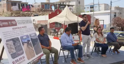 Obra de pavimentaci�n en la colonia 89