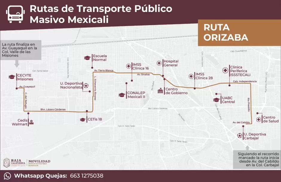 Ruta de transporte Orizaba