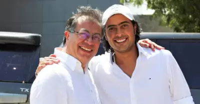 Gustavo Petro y su hijo Nicols