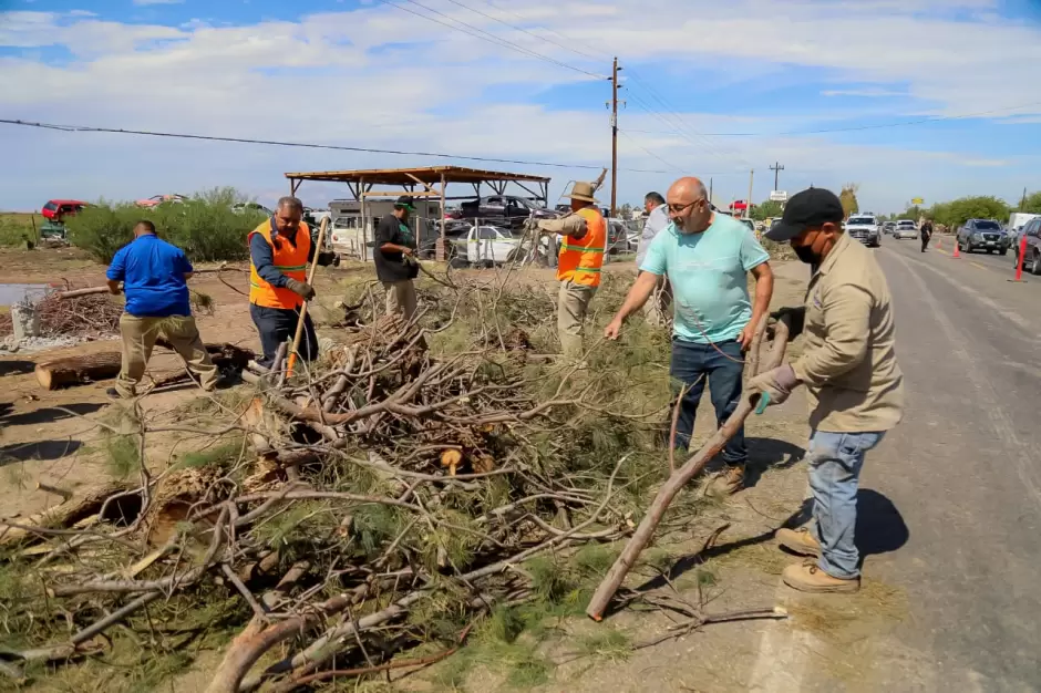 Coordinacin de autoridades ante tormenta elctrica en Mexicali