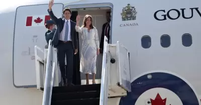 Justin Trudeau y Sophie Grégoire en visita a México.
