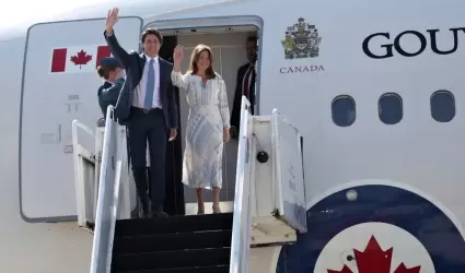 Justin Trudeau y Sophie Grégoire en visita a México.