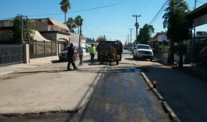 Obras de alcantarillado sanitario en Mexicali