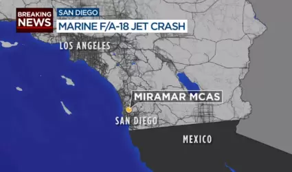 Buscan avi�n militar F-18 que se estrell� cerca de la estaci�n a�rea del Cuerpo 