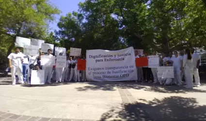 Manifestación del personal de Enfermería del Hospital General de Especialidades