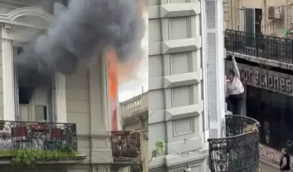 Incendio de edificio en Argentina
