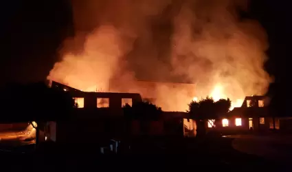 Incendio en casa hogar de Valle Redondo