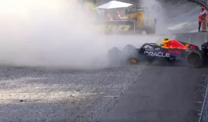 Accidente de "Checo" Prez en segunda prctica del GP de Italia
