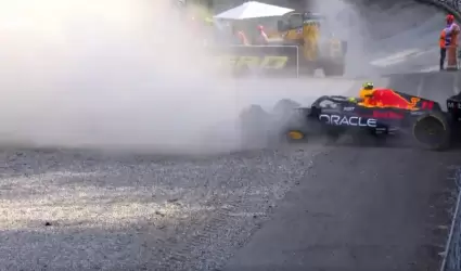 Accidente de "Checo" P�rez en segunda pr�ctica del GP de Italia