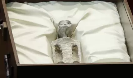 Cuerpos presuntamente no humanos que fueron encontrados en Nazca, Perú.