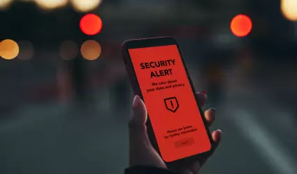 Alerta de seguridad en tel�fono m�vil