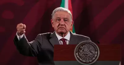 El presidente Andrs Manuel Lpez Obrador durante la conferencia matutina desde 