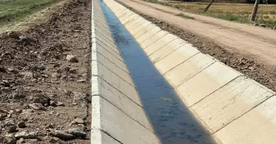 Obras de rehabilitaci�n de canales en el distrito de riego 014