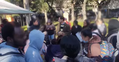 Acci�n con tema migrantes