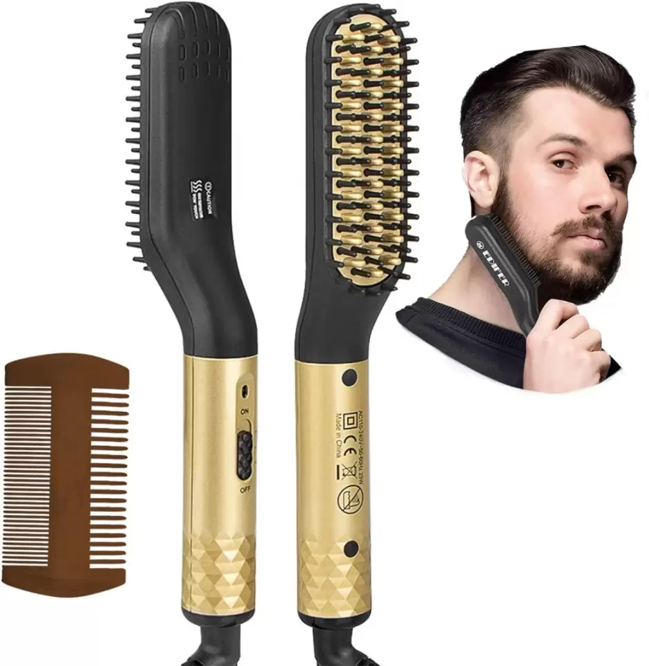 Plancha para barba compacta con peine