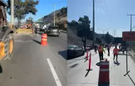 Cierra Ayuntamiento de Tijuana carril de circulación en libramiento Rosas Magallón por reparaciones