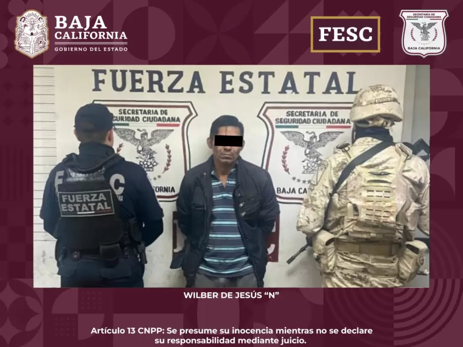 Detienen a dos hombres con armas y drogas en Mexicali