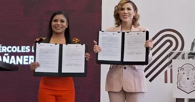 Gobernadora Marina del Pilar Ávila Olmeda y Alcaldesa Monserrat Caballero