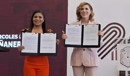 Gobernadora Marina del Pilar Ávila Olmeda y Alcaldesa Monserrat Caballero