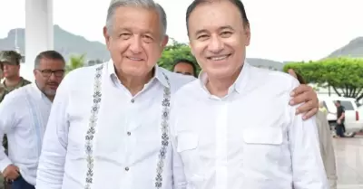 El presidente Andrs Manuel Lpez Obrador y el gobernador de Sonora, Alfonso Dur