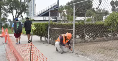 Obras de infraestructura deportiva en Unidad Ra�l Ram�rez