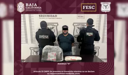 Detenido con metanfetamina en Tijuana