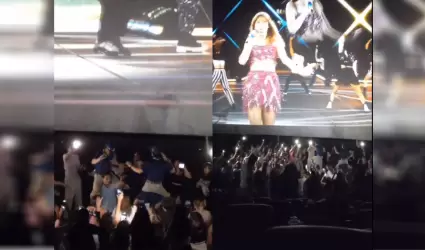Empleados de cine bailan durante funci�n
