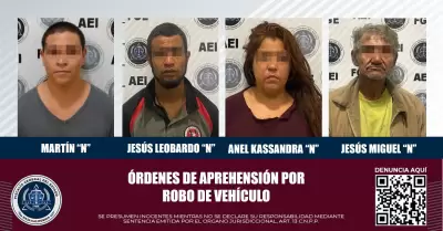 4 detenidos por delito de robo de veh�culo