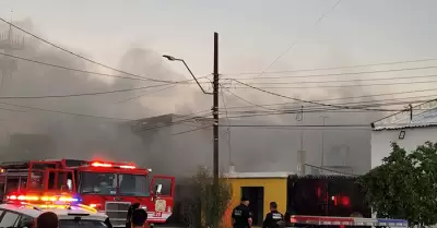 Incendio de vivienda en la Colonia San Benito