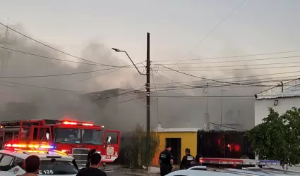 Incendio de vivienda en la Colonia San Benito