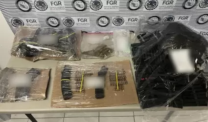 Armas aseguradas por la FGR en Nogales