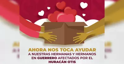 Campa�a de donaci�n para apoyar a familias de Guerrero tras hurac�n "Otis"