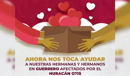 Campa�a de donaci�n para apoyar a familias de Guerrero tras hurac�n "Otis"