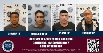 Delitos de robo de veh�culo, robo y narcomenudeo.