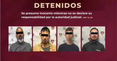 Cinco detenidos y cuatro armas decomisadas