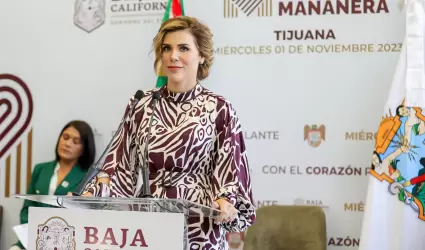 Resalta Marina del Pilar solidaridad de Baja California con el prueblo de Guerre