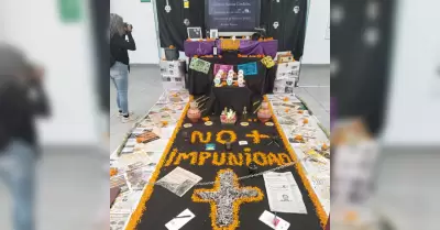 Altar de muertos a periodistas asesinados