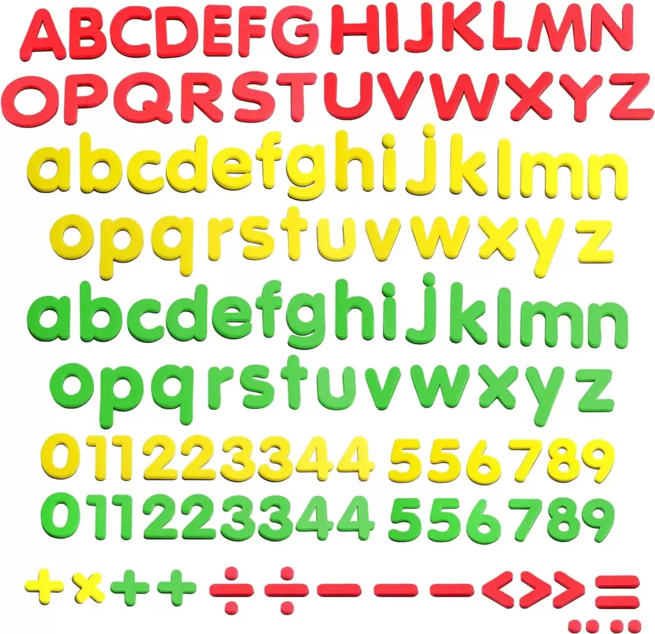 Letras magn�ticas de foami