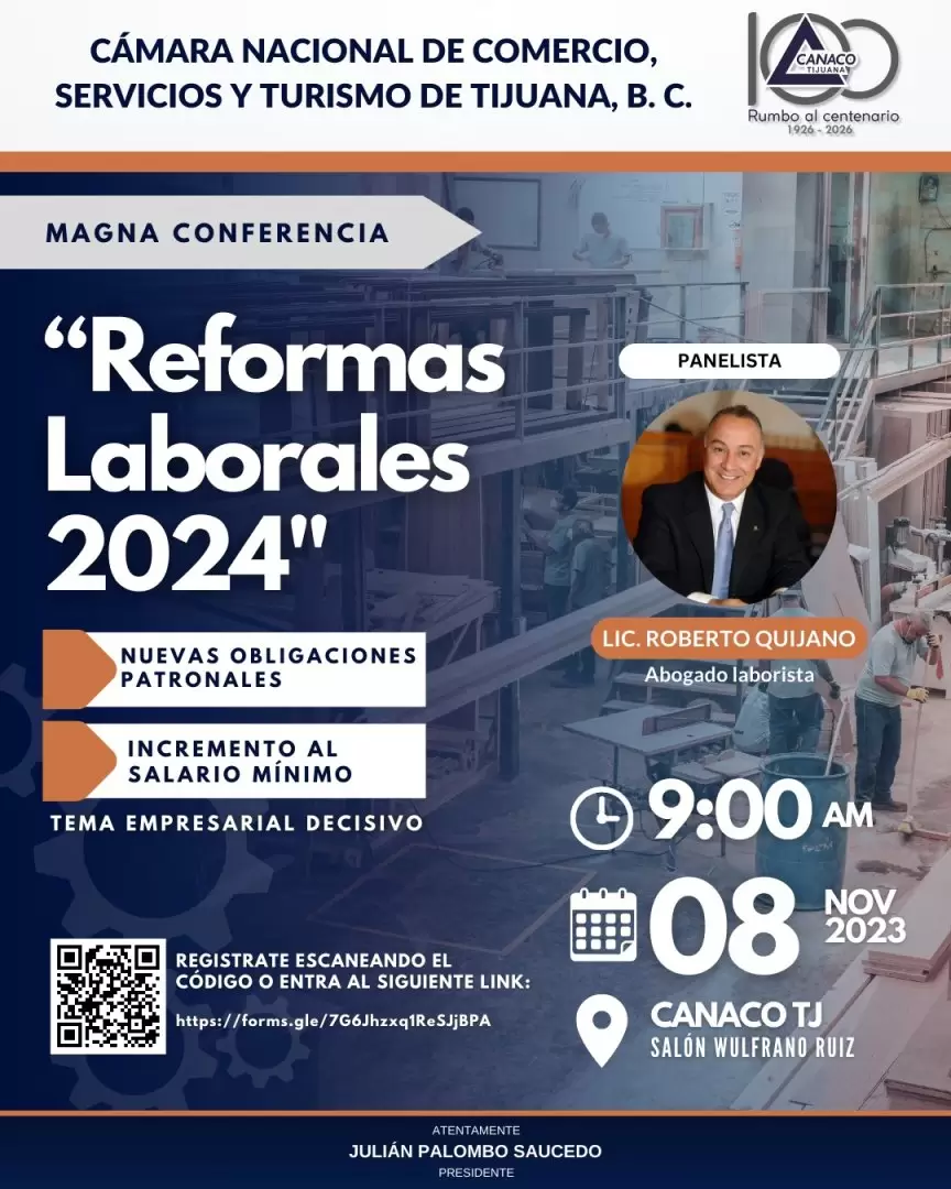 Invitan a la magna conferencia "Reforma laboral 2024"