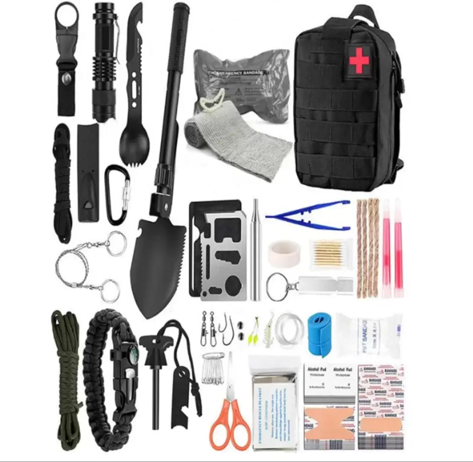 Kit de supervivencia 13 en 1 para emergencias al aire libre, herramientas  de supervivencia para desierto/viaje/coches/senderismo/equipo de acampada