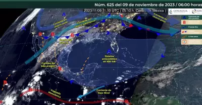 Sistemas meteorolgicos del 9 de noviembre de 2023