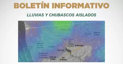 Advierten lluvias fuertes para Tijuana a partir de este mircoles