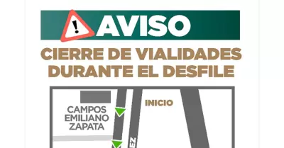 Cierre de vialidades