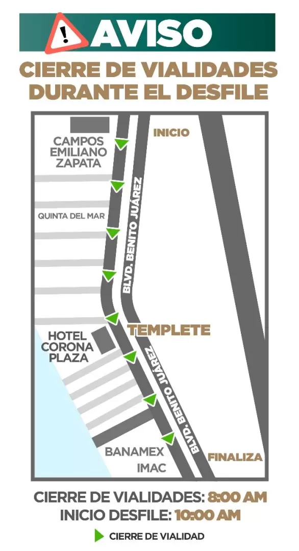 Cierre de vialidades