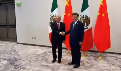 Andrs Manuel Lpez Obrador y Xi Jinping en cumbre de la APEC