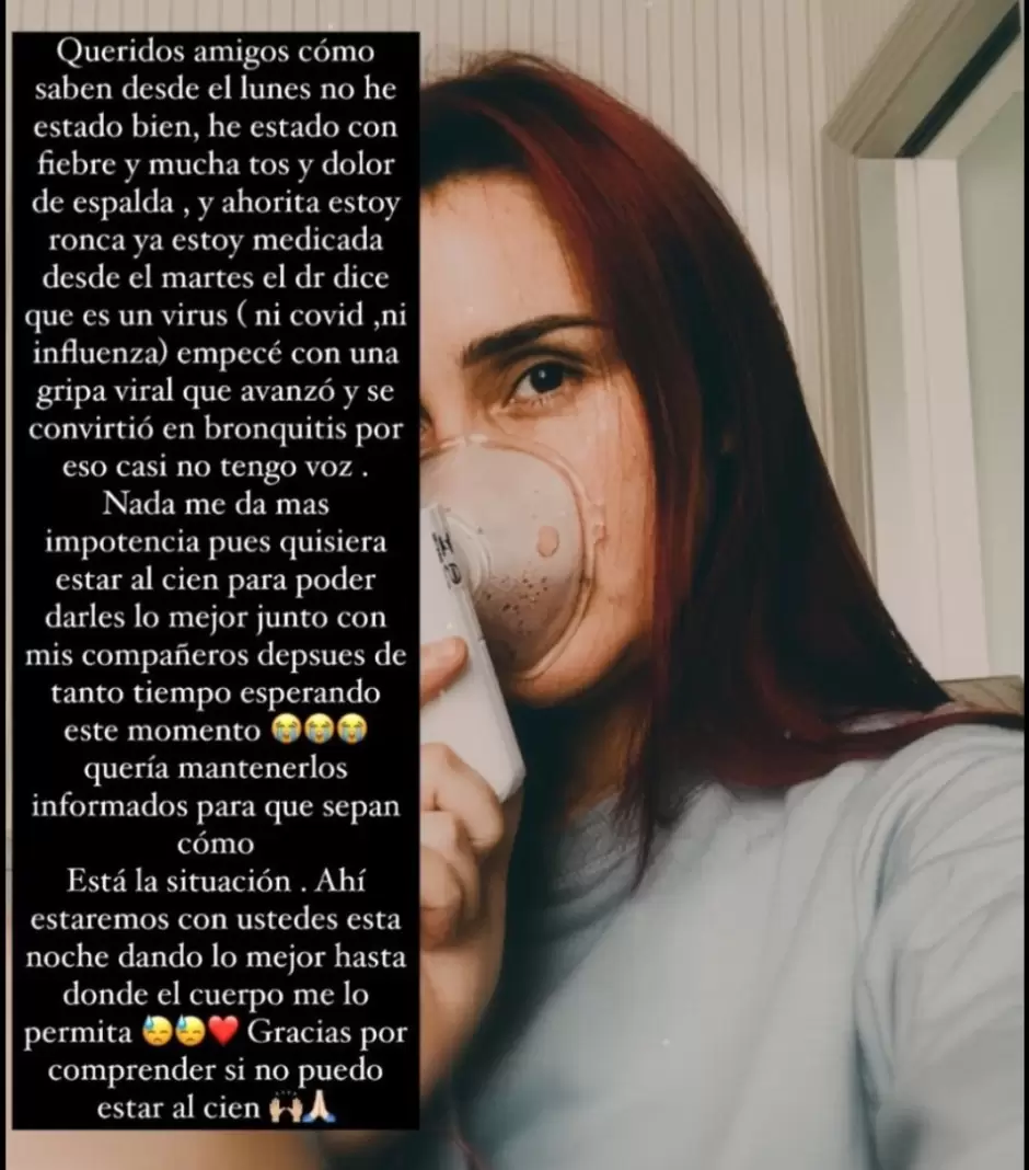 Dulce Mar�a enferma