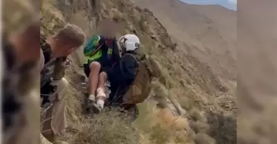 Ciclista rescatado